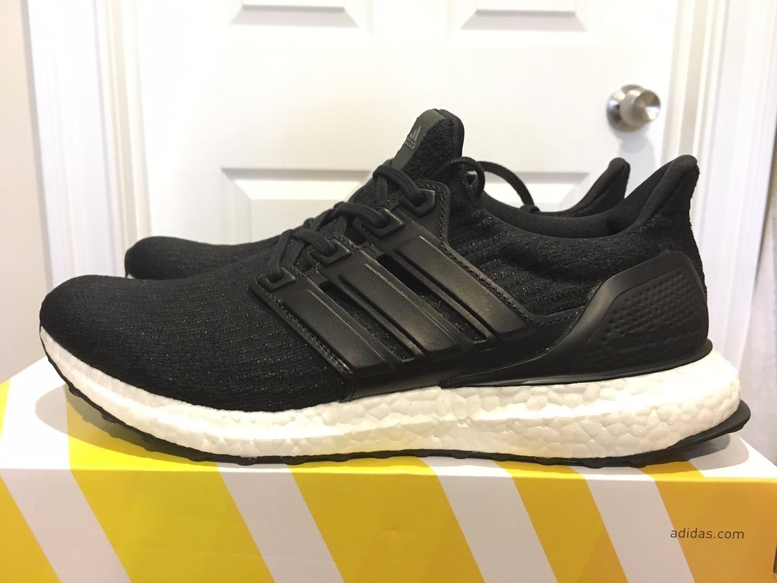 Pre-owned Adidas Originals Adidas Ultra Boost Black Leather Cage 3.0 Ba8924  Core In Box Ds Us Sz 9 | ModeSens