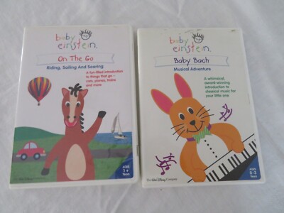 Baby Einstein ''On The Go'' + ''Baby Bach'' DVD'S Walt Disney Company - Complete