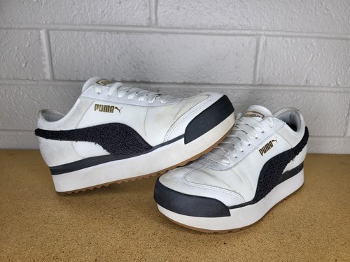 Puma Roma Amor Heritage Women's Size 8 White Black 370947-01 | eBay