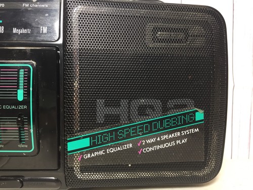 Magnavox Dual Deck Radio Audio Cassette Tape Recorder Player Boombox D 8197/47r