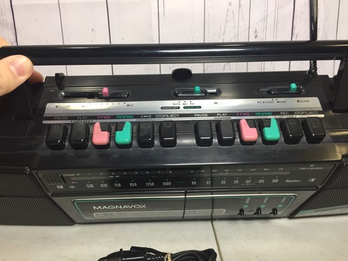 Magnavox Dual Deck Radio Audio Cassette Tape Recorder Player Boombox D 8197/47r