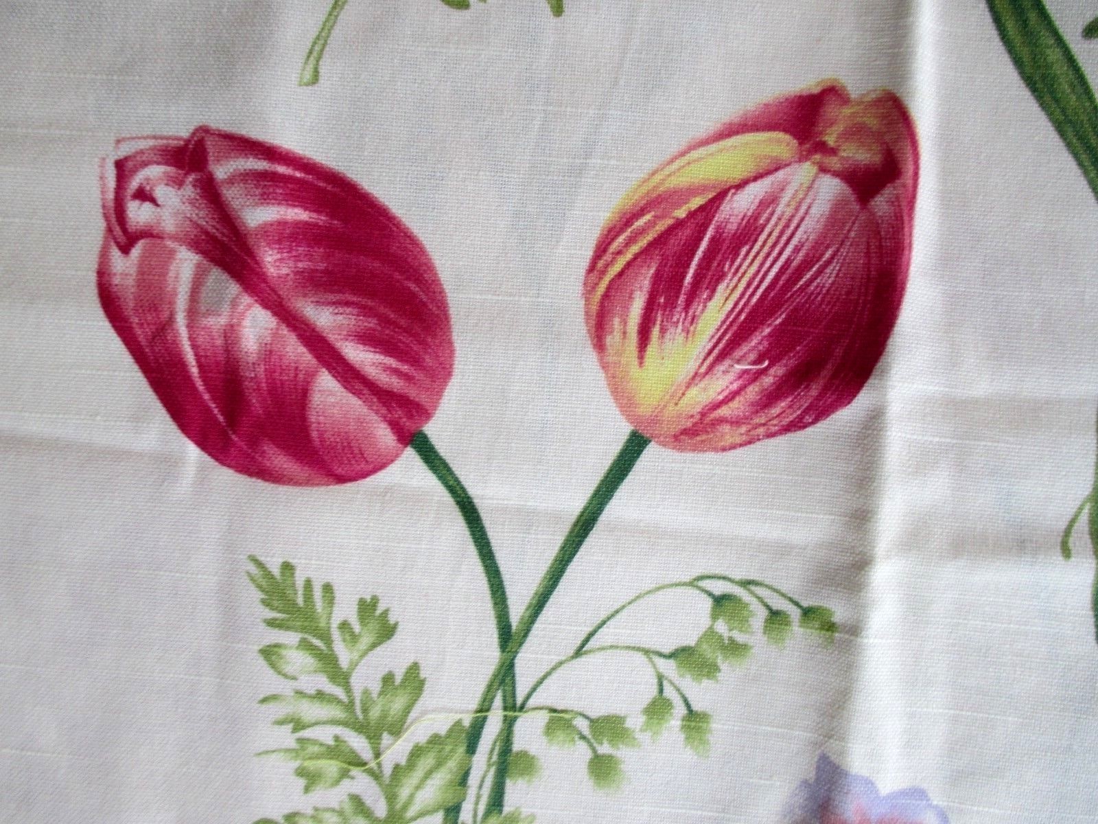 Covington Fabric Floral Pink Screen Print 27 inch Craft Remnant #EL061-02