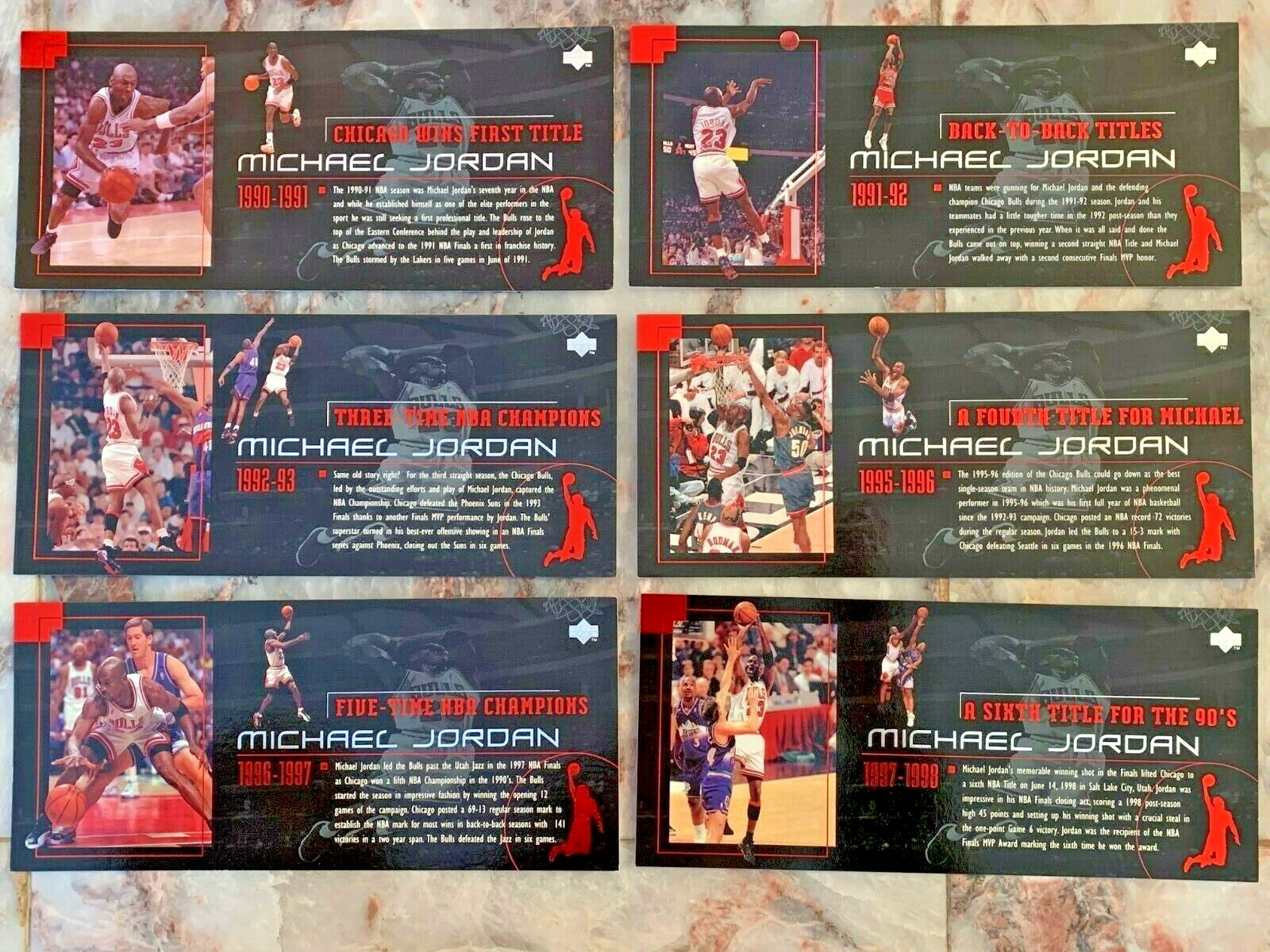 1999 Upper Deck Michael Jordan Career Collection CC1 - CC6