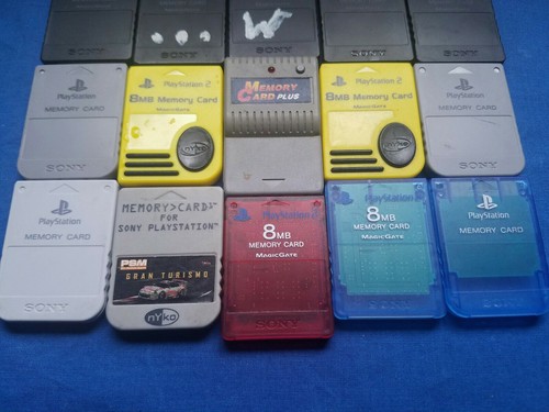 Playstation Memory card Lot Ps1 Ps2 lot of 20