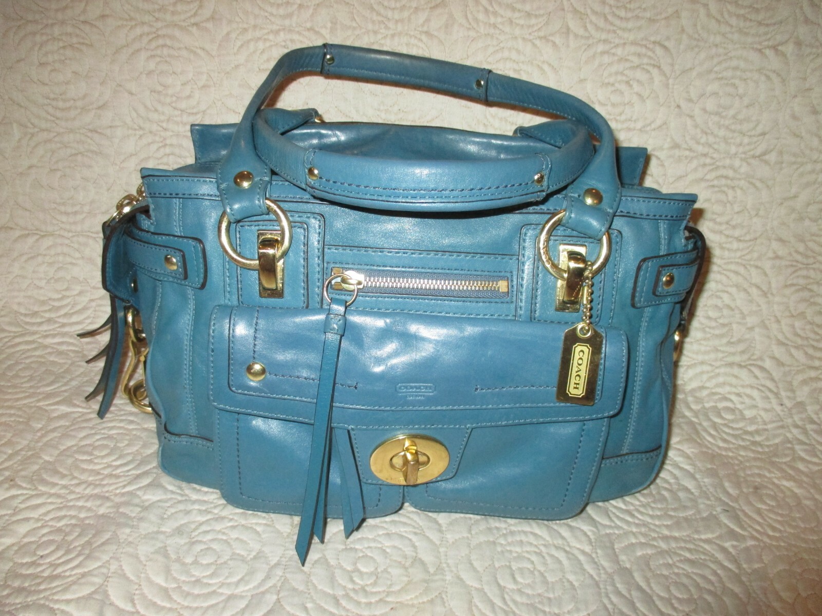 バッグ Coach Teal Hampton Lindsay Satchel Bag $_57.JPG?set_id=8800005007