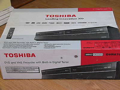 NEW Toshiba DVR670 DVD VHS Recorder Player VCR Combo w/ Buil