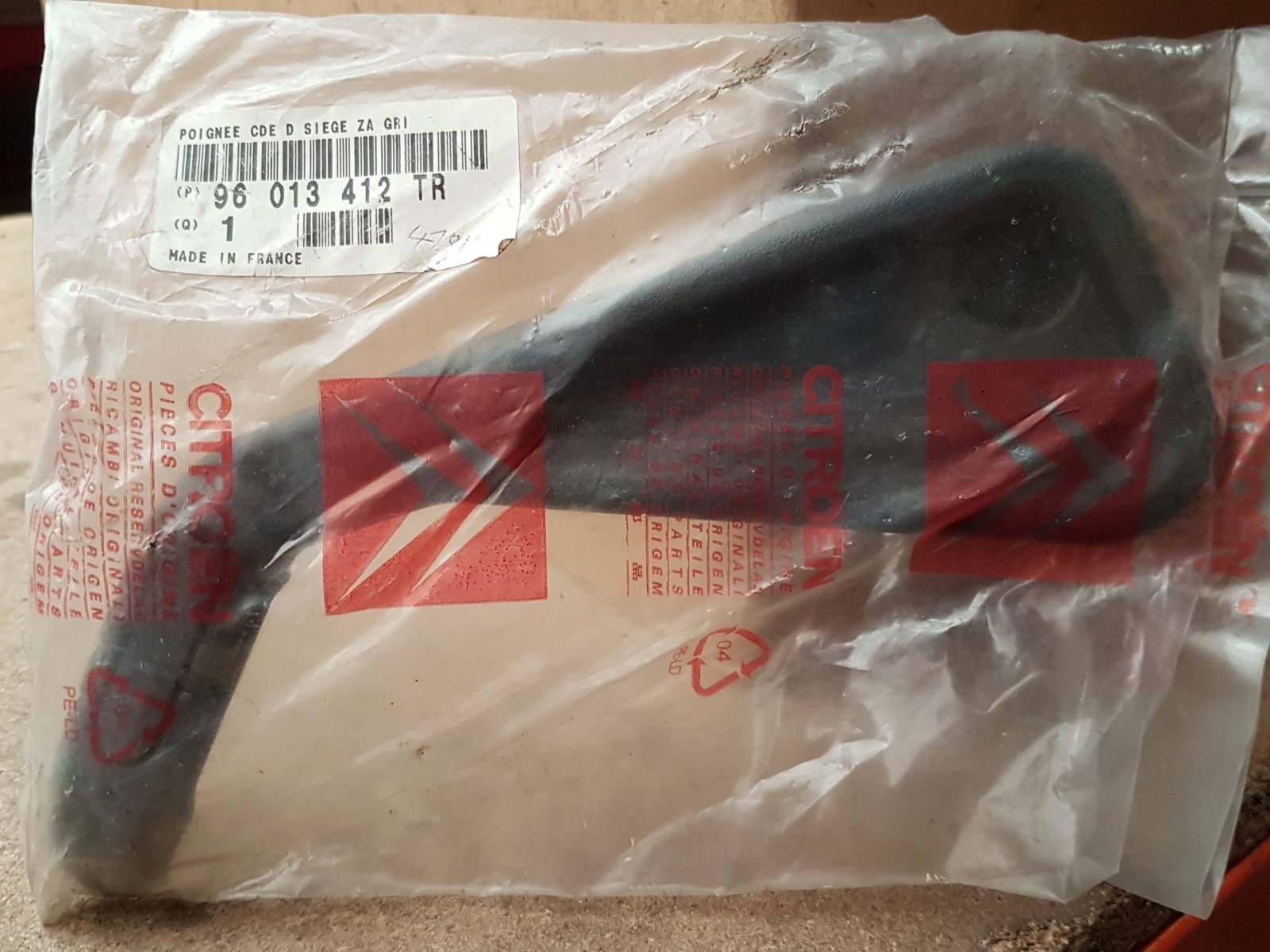 Citroen AX 3 Door Seat Control Handle Front Right 96013412TR NEW GENUINE