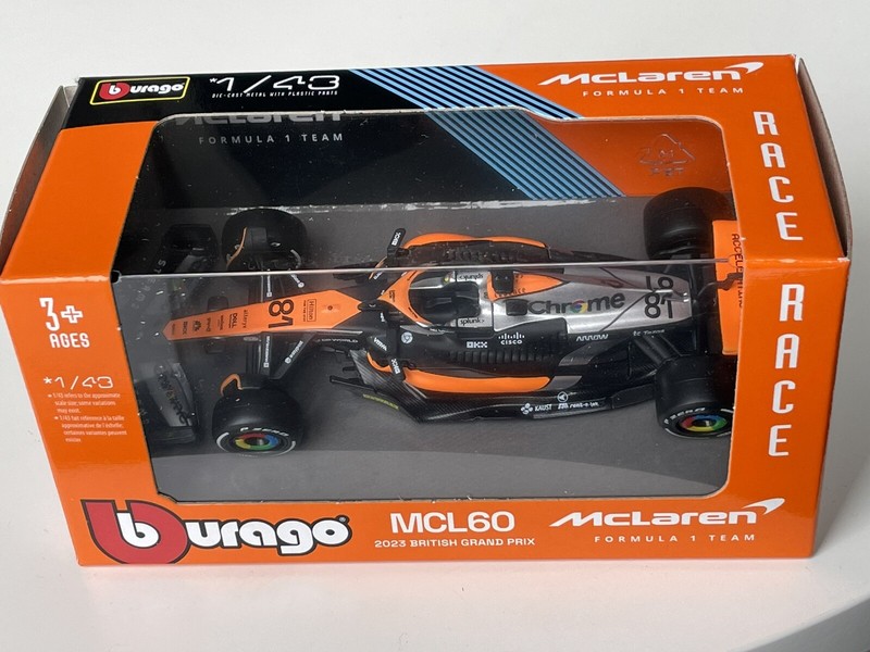 Mclaren-Mercedes Mcl60 #81 Oscar Piastri F1 British Gp 2023 1/43 Bburago