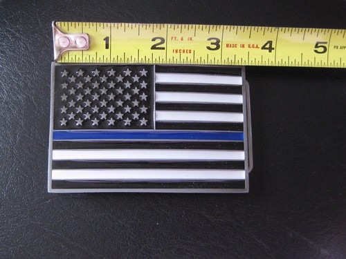 Blue Lives Matter Flag Belt Buckle ~ POLICE