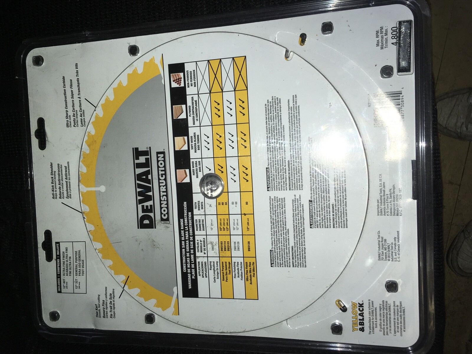 NEW DEWALT DW3128P5 12