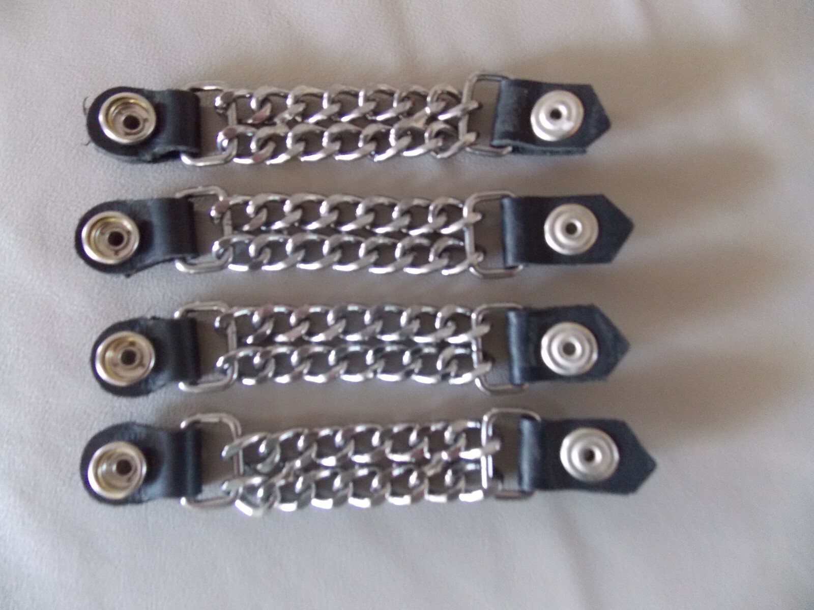 4 Pc Set Of Motorcycle Vest Extenders Handmade