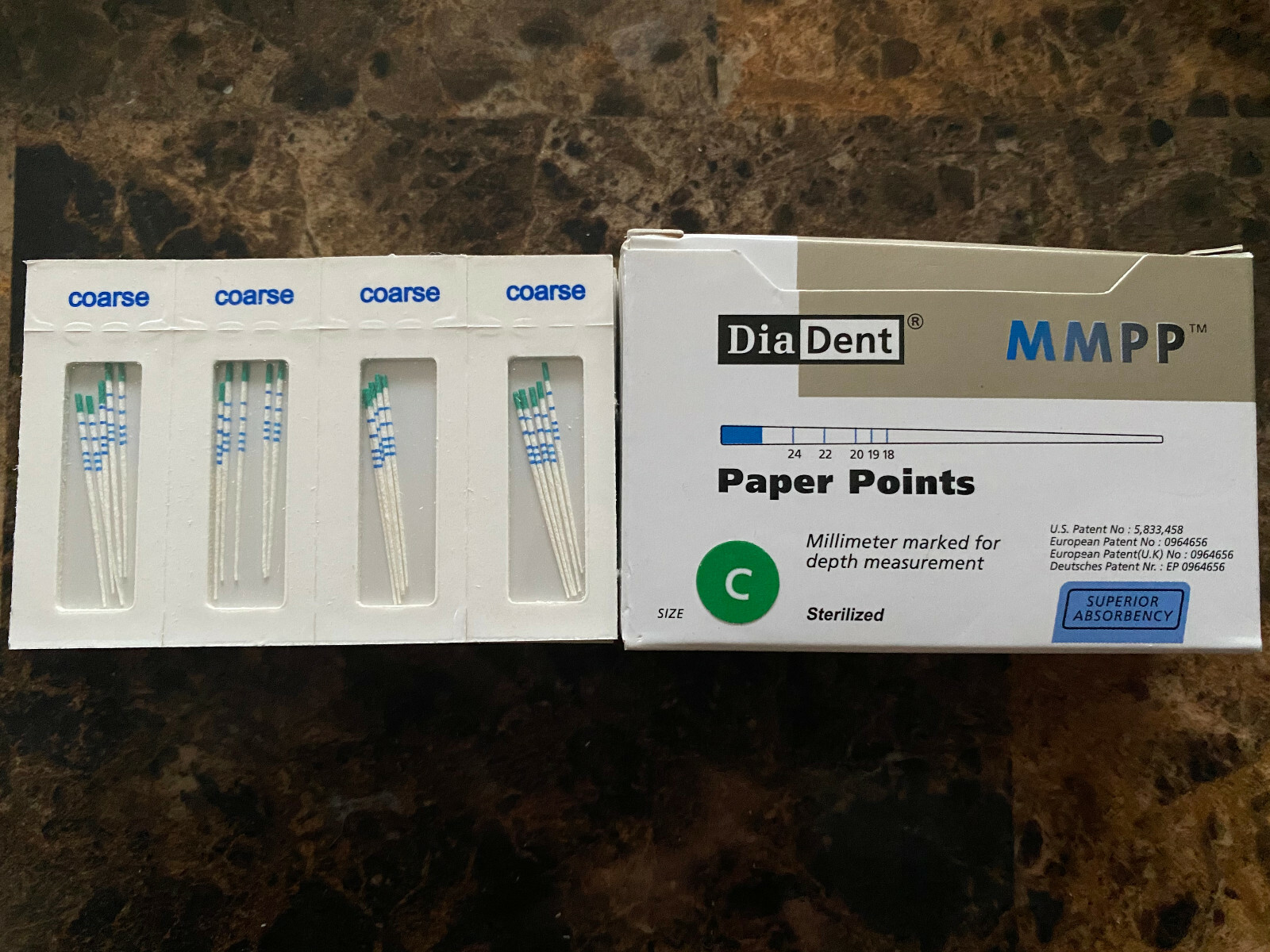 DiaDent Milimeter Marked Paper Points for All Accessory sizes cell pack 200/box