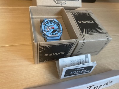 Pre-owned Casio G-shock Manga Theme Ga-2100mng-2ajr Blue Watch Box Jpn