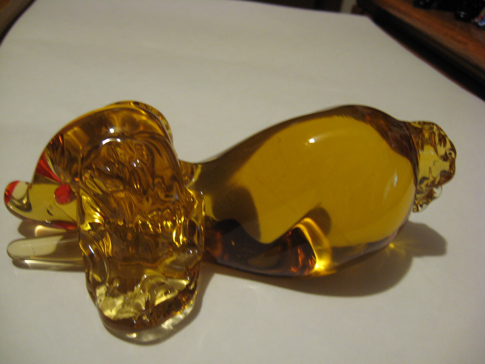 Murano Dog Salviati RARE Yellow With Red Eyes and Nose SALE PRICE