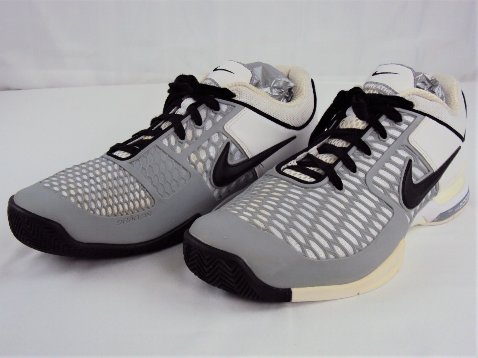 シューズ(男性用) Nike Zoom Breathe 2K10 NIKE AIR ZOOM BREATHE 2K10 386476 - 001 BLACK WHITE GRAY