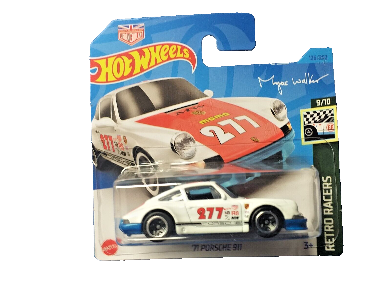 ミニカー HW '71 PORSCHE 911 CHARITY CAR Hot Wheels® Vintage Racing Club™ 1971 Porsche 911 Toy Car, 1