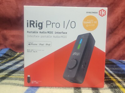 IK Multimedia iRig Pro I/O Universal Audio and MIDI Interface-New In Box