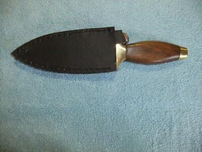 7/12'' Boot Knife with Wood Handles -  Double Edge Sharp Blade