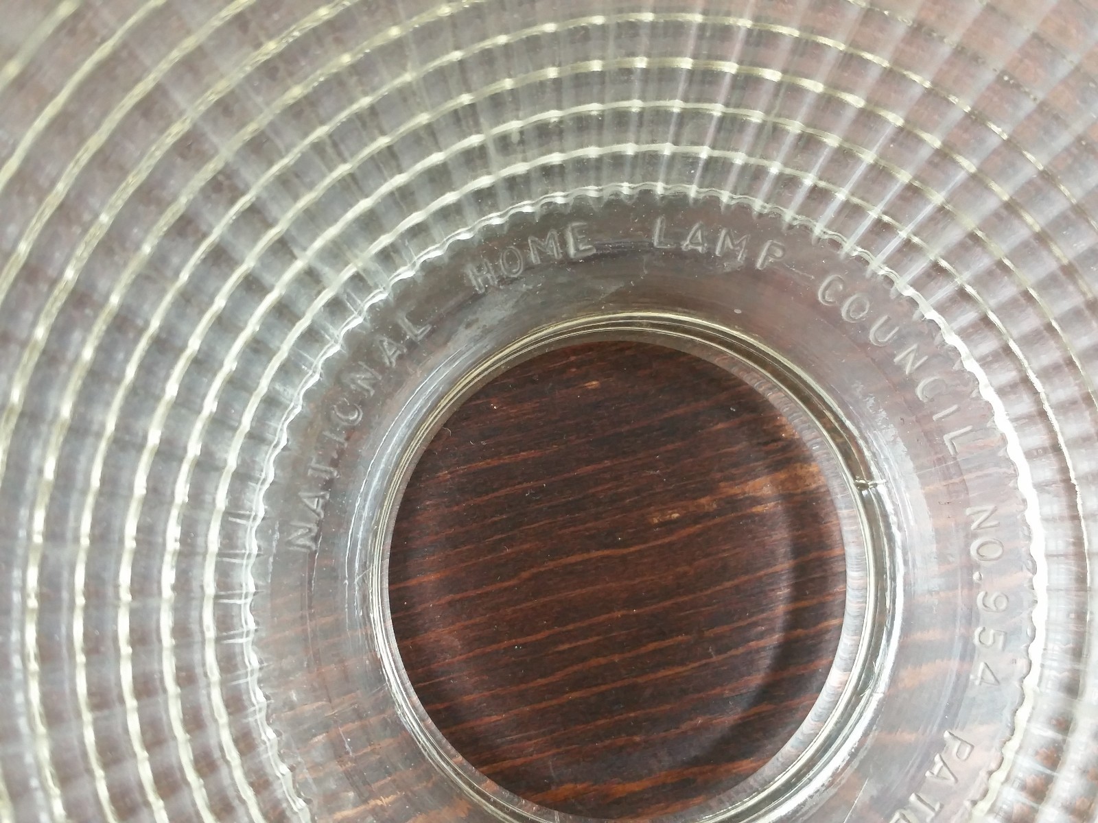 Vintage White Clear Reflector Shade Glass Diffuser #954 NHLC 2 1/2