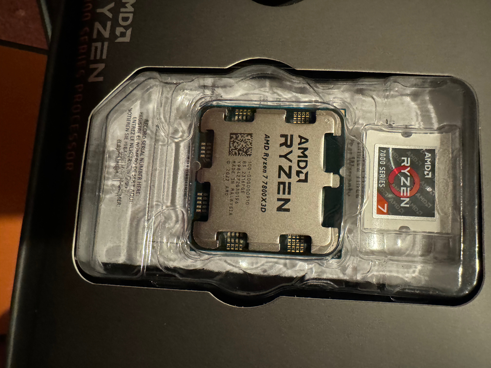 AMD Ryzen 7 7800X3D 4.2GHz (5.0 GHz) 8 Core AM5 Desktop AMD Ryzen 7 7800X3D 4.2GHz (5.0 GHz) 8 Core AM5 Desktop