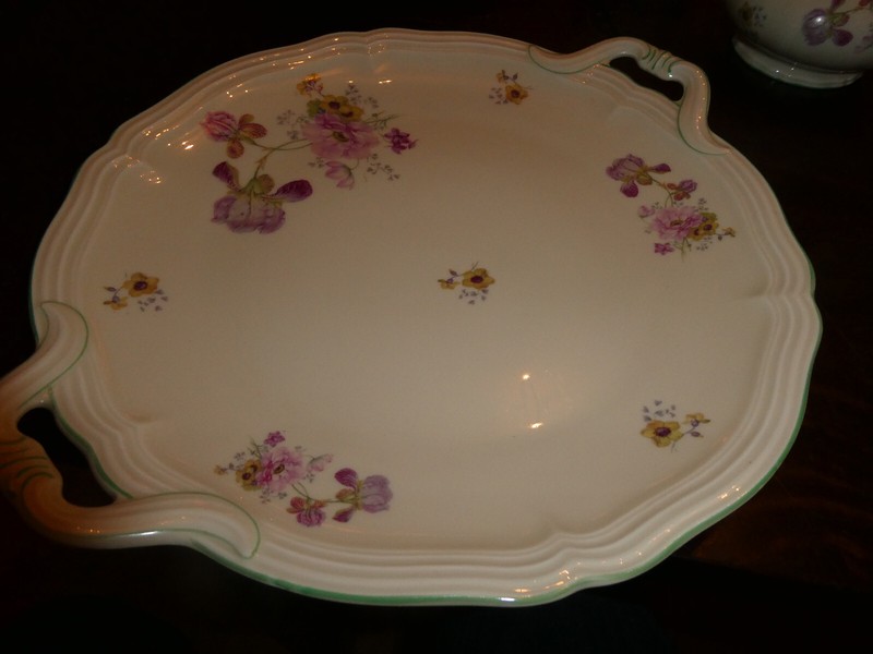 2 Kuchenplatten Mit Griffen- 28cm, Rosenthal Chippendale,  Blumen (Siehe Scan),