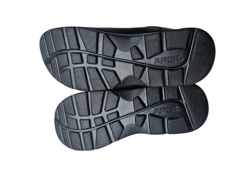 APEX Y900M Mens Size 10 Black Lace Up Shoes Work Wear Casual Round Toe Pre Owned