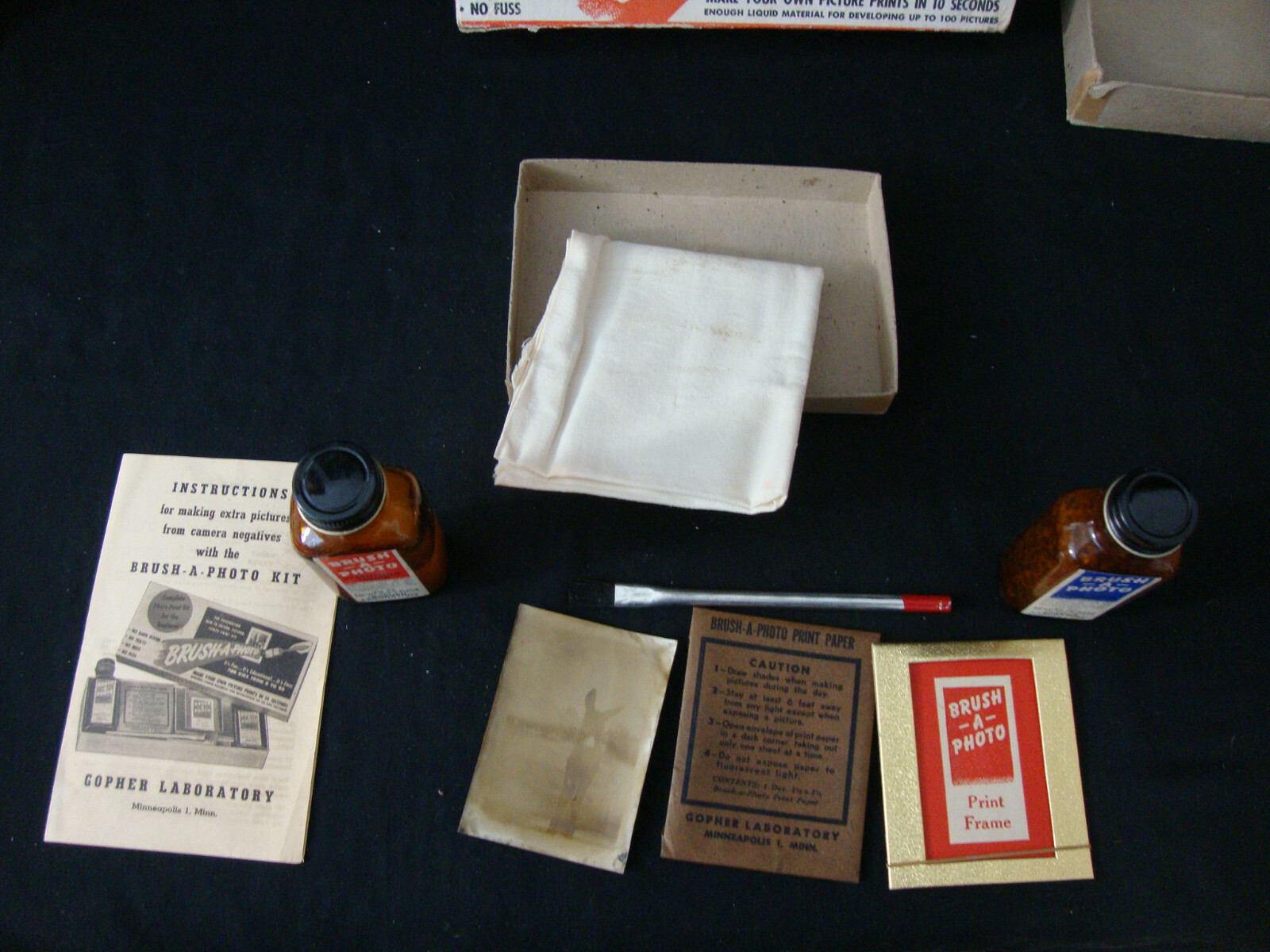 Vintage BRUSH-A-PHOTO Photo Print Kit - Gopher Laboratory - AS IS