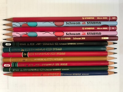 12 VINTAGE SCHWAN PENCILS:  ''STABILO'' - MADE IN GERMANY - UNUSED