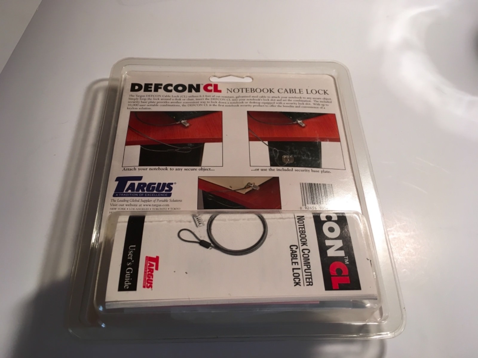 TARGUS DEFCON CL NOTEBOOK CABLE LOCK NEW SEALED PACKAGE