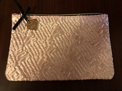 NEW IPSY Glam Bag Pink February 2024 Zipper Top Light Green Lining
