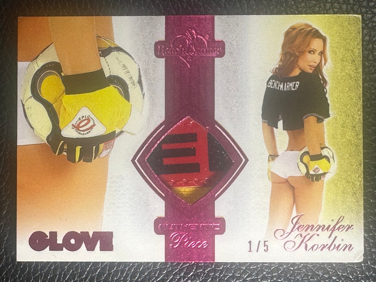 2011 Bench Warmer Pink Foil Jennifer Korbin 1/5 Glove