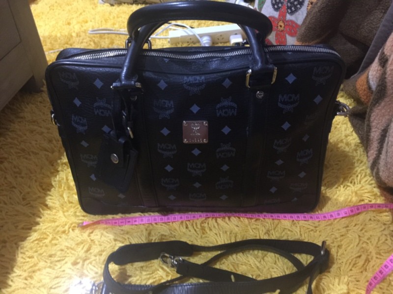 mcm black sling bag