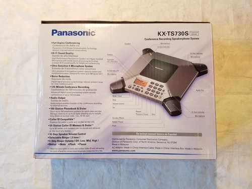 NEW Panasonic KX-TS730S 8-Microphone Small Business Conference Phone.
