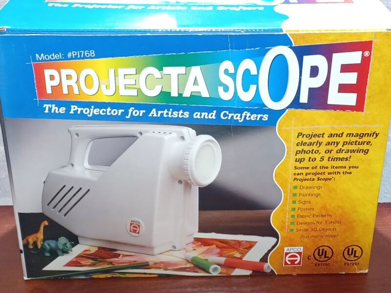 APCO Projecta Scope Model PJ768 Projector For Artists & Crafters Enlarge Images