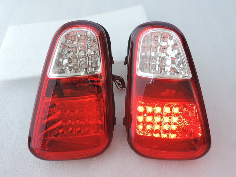 01-04 MINI COOPER R50 R52 R53 JCW RED CLEAR JDM LED TAIL LIGHTS