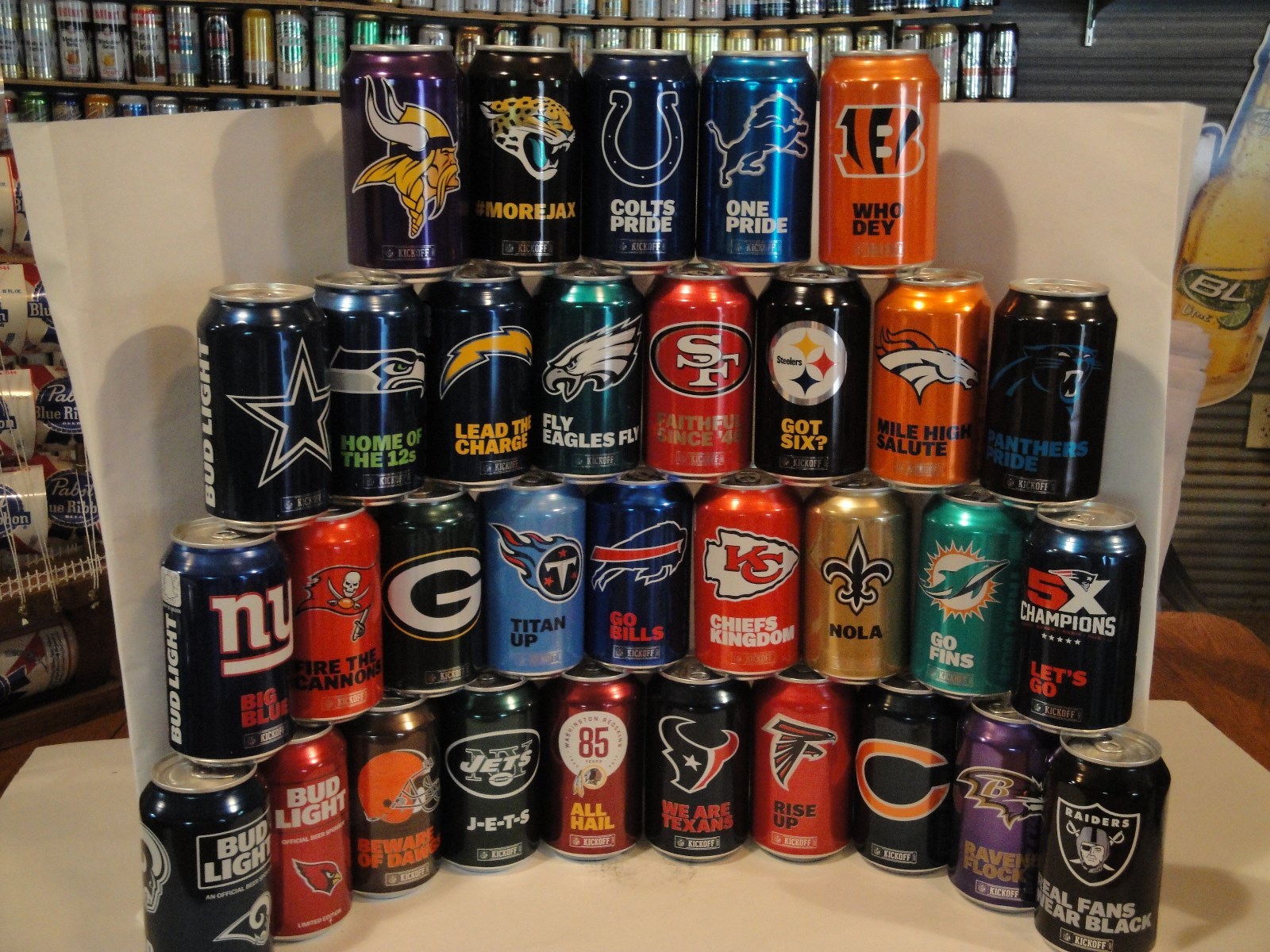 2017 Kickoff  Bud Light NFL Set  12oz. Empty Micro Craft Beer Can