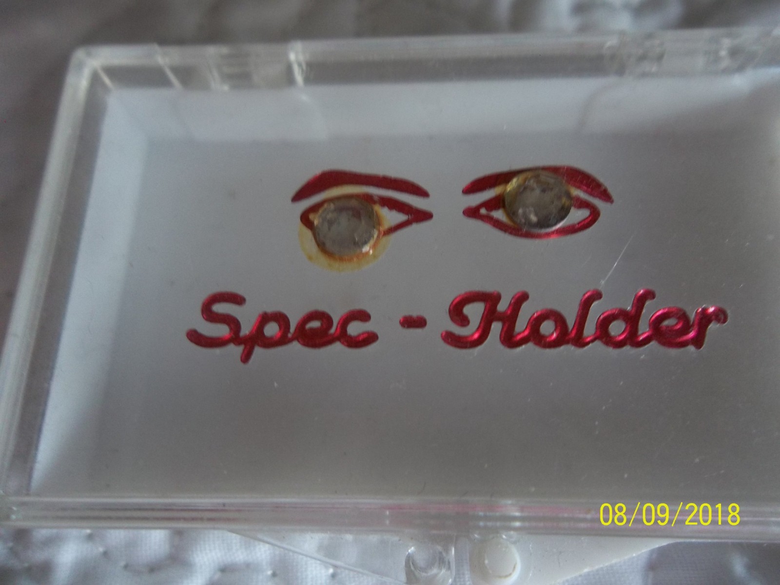 Vintage Eyeglass Holder 23” Spec-Grips Metal Chain ~ Cute Carrying Case ~