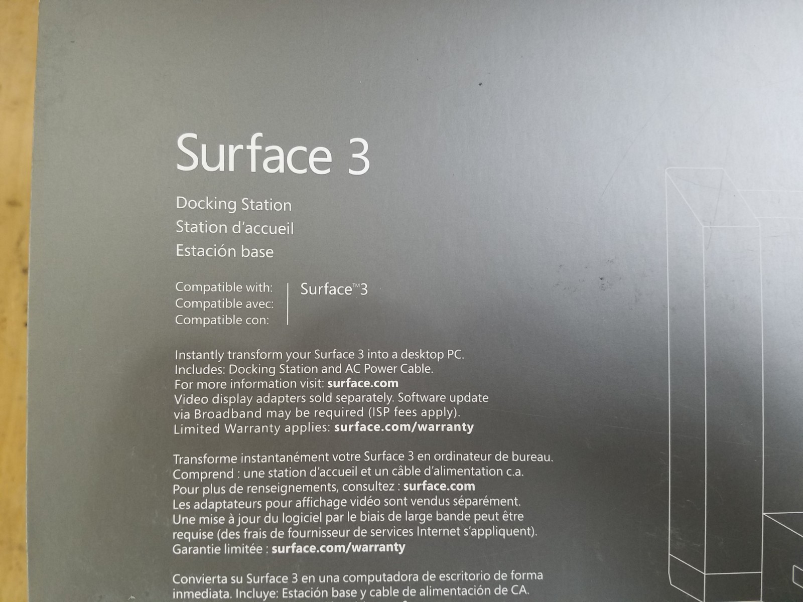 TWO Microsoft Surface 3 Docking Stations M9Z-00001 (Not for Surface Pro)