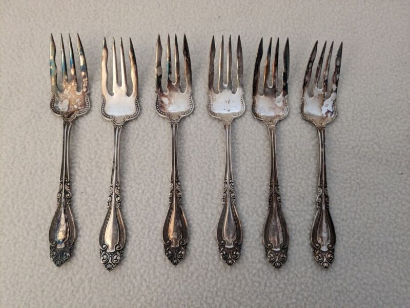 WM Rogers ‘special’ Silverplate Forks Lot Of 6
