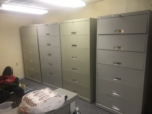 Five Drawer Lateral Filing Cabinets-Lot Of 4