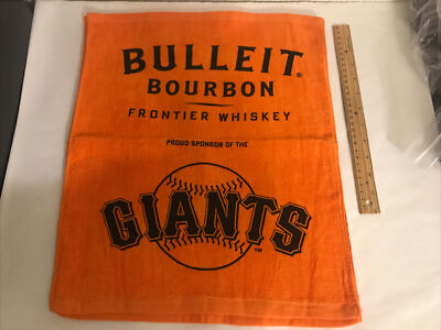 BULLEIT BOURBON FRONTIER WHISKEY Rally Rag Towel San Francisco SF Giants SGA