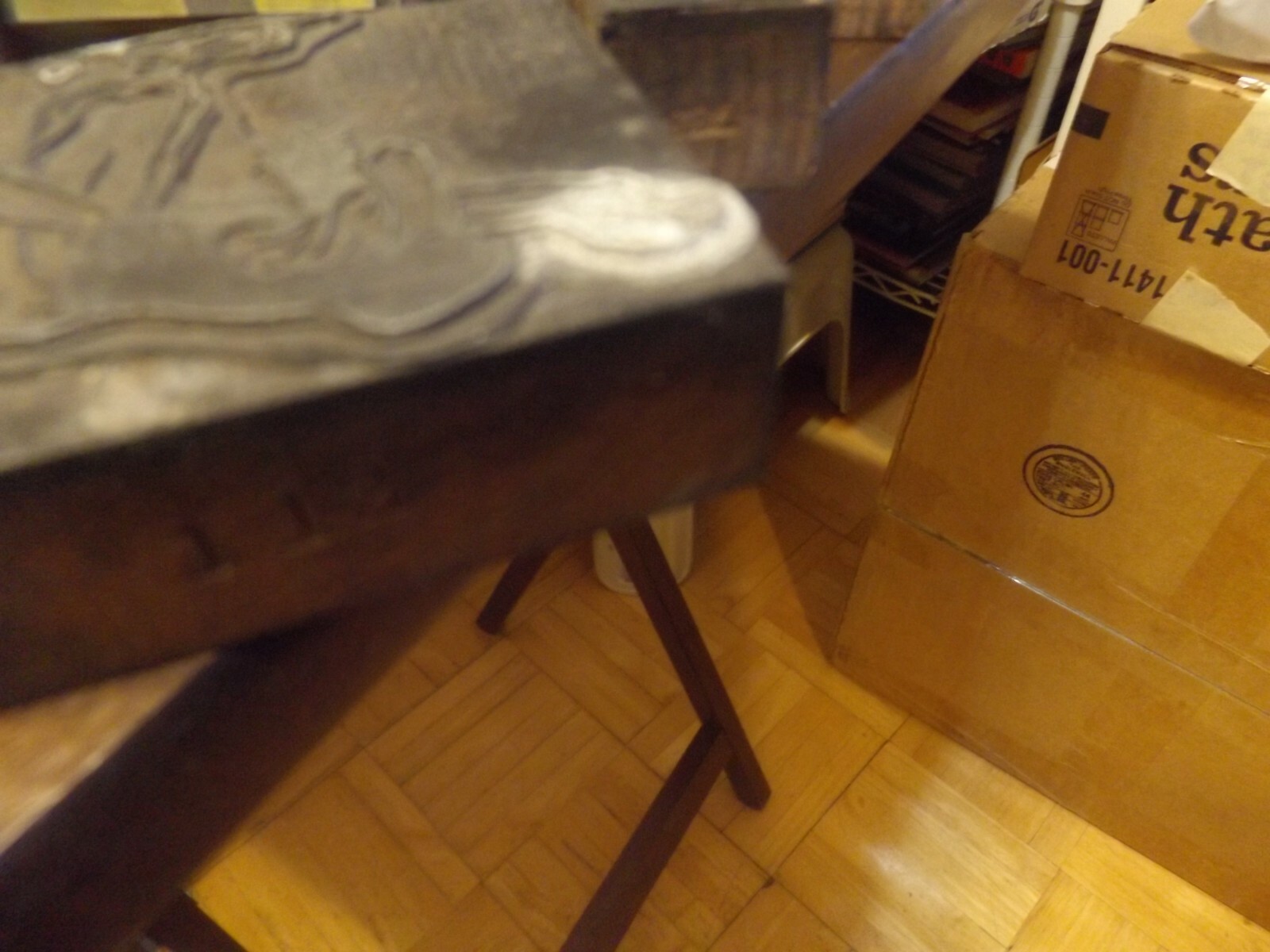 9 Vintage Antique Wood Printing  Print Blocks made of cppper AND WOOD FRATERNAL