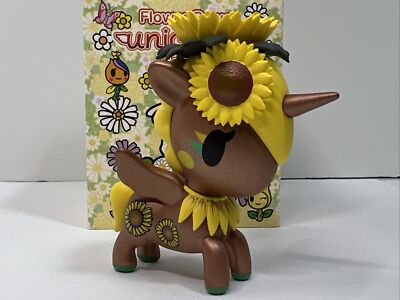 Tokidoki Unicorno Flower Power Series 2 Sunflower 3  Vinyl Figure New w/ Box