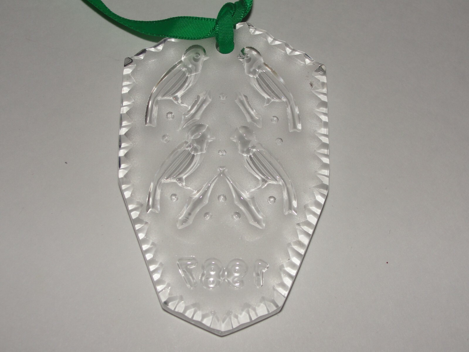 Waterford Crystal 12 Days of Christmas 1987 Four Calling Birds Ornament in Box