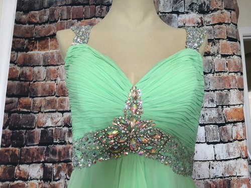 Night Moves Prom Collection Pageant Dress Mint Green Womens Size 16