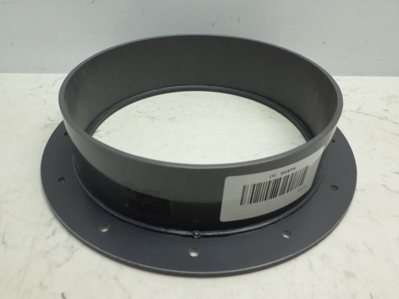 Plastic Supply PVCF10 Flange, 10 In Duct Dia, Type I PVC, 14" L, 3-1/4" H