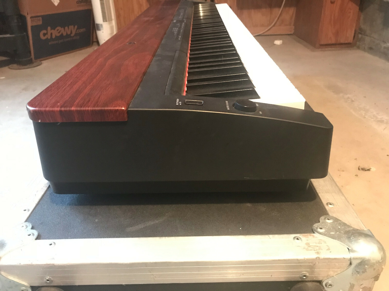 Yamaha P-155 Keyboard with ATA Road Case and FC4 Foot Expression Pedal.