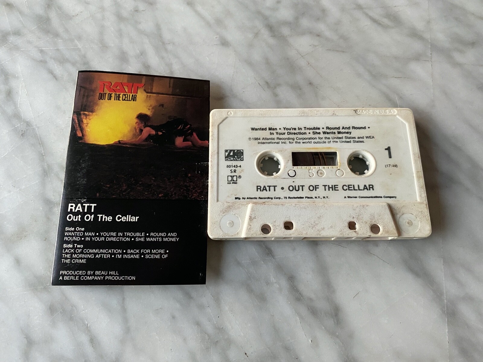 Ratt Out Of The Cellar CASSETTE Tape 1984 Atlantic 7 80143-4