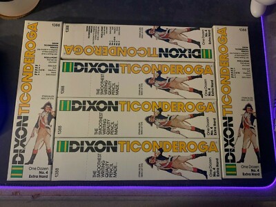 Lot of 6 Dixon Ticonderoga No. 4 Extra Hard Pencils 12ct 1388 New NOS