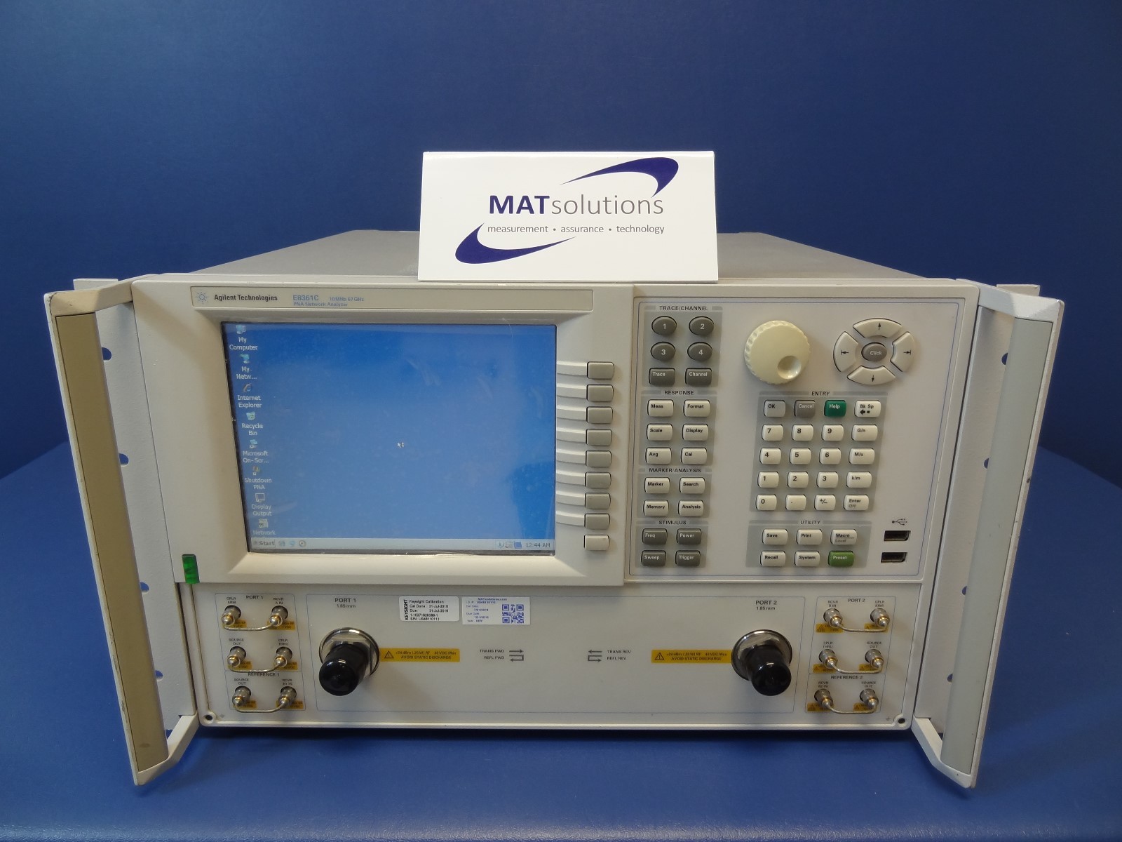 Keysight Agilent E8361C/014/080/081/H11/UNL Network Analyzer, 10 MHz-67 GHz